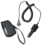 Andrew Car Charger and Leather Carrying Case for Motorola StarTAC Phones