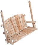 Lakeland Mills 4 Foot Cedar Log Porch Swing